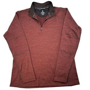 Kühl Men's Quarter-Zip Pullover Sweater Red Size Large